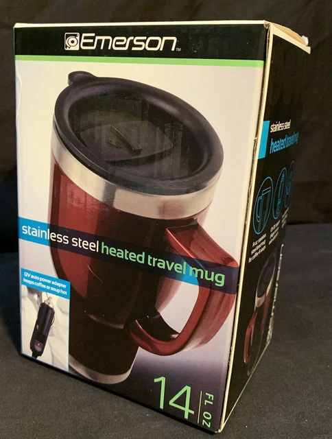 Brand New Emerson Stainless Steel Heated Travel Mug - 14 oz