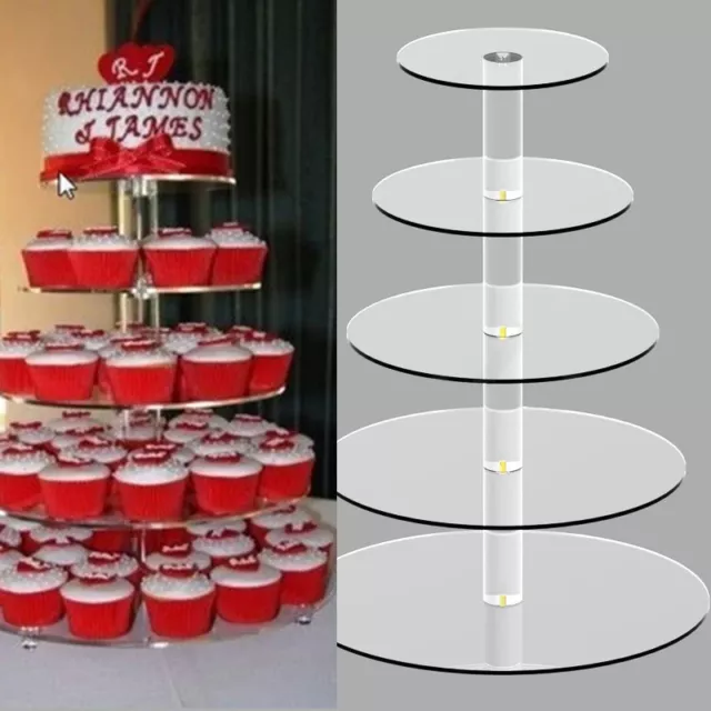 5/7 Etagen Tortenständer Acryl Etagere Muffinständer Hochzeit Cupcake Ständer /