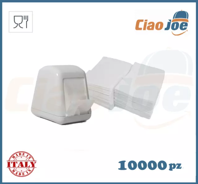 10000 TOVAGLIOLI BAR 17x17CM BIANCO DISPENSER DISTRIBUTORE PORTA TOVAGLIOLINI