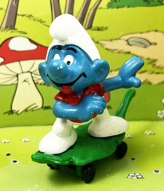 Figurine Schtroumpf Sur VTT - Bonbons Schtroumpf Occasion - Figurine BD Collection