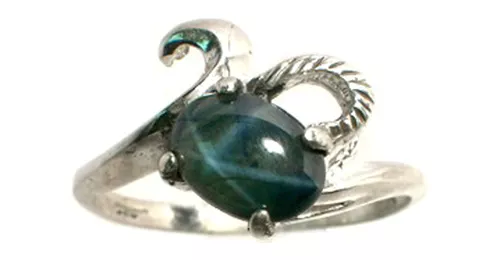 19thC Antique 2ct Blue Star Sapphire+Ring Medieval Russia Tsar Terrible Ivan Gem