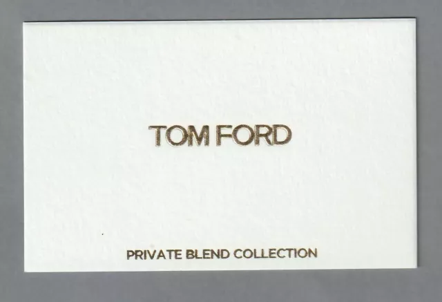 Carte publicitaire  - Tom Ford Private Blend Collection recto verso N°2