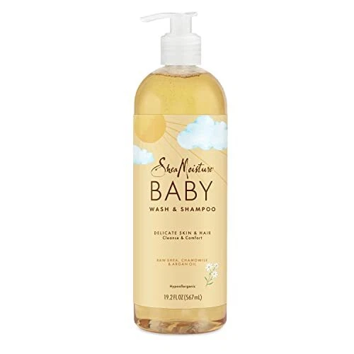 SheaMoisture Baby Wash and Shampoo Raw Shea Chamomile & Argan Oil for Delicat...