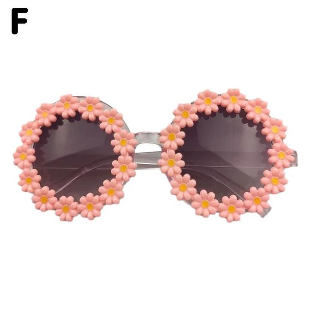 Kids Girls Baby Children Flowers Shaped Cute Round Sunglasses Toddler Shade 2023