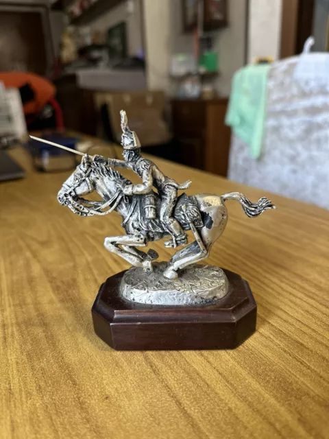 Statua Scultura Carabiniere A Cavallo Alla Carica Ca