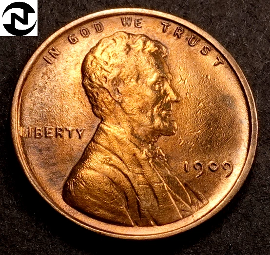 1909 VDB Lincoln Wheat Penny Cent ~ Gem BU (red) ~ (W527)