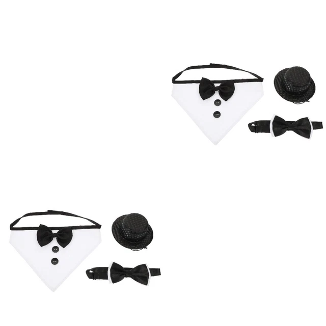 2 Sets Kostüm Pet Smoking Fliege Hochzeit Hund Bandana
