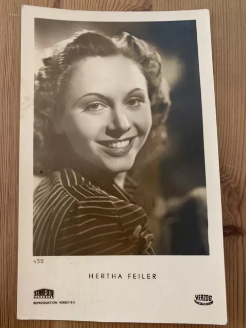 AK Schauspielerin HERTHA FEILER | Portrait | Alte Foto-Star PostKarte