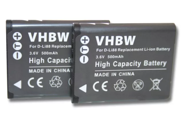 2x BATTERY FOR SANYO DB-L80 DBL80 DBL-80