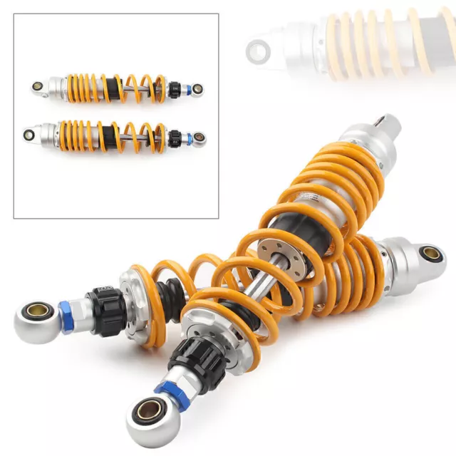 1 Pair 320MM Motorcycle Rear Shock Absorber for KH100 KH125 RS100 RS125 Yellow