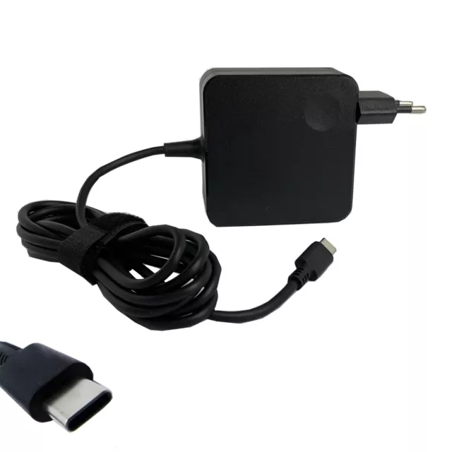 Cargador para HP 0889899006580 65W USB TIPO C Negro -Enchufe Europeo-  1,70m.