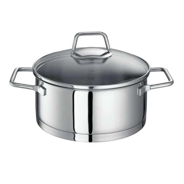 Schulte-Ufer Bratentopf Wega Schmortopf Gartopf Edelstahl 16 cm 1.4 L