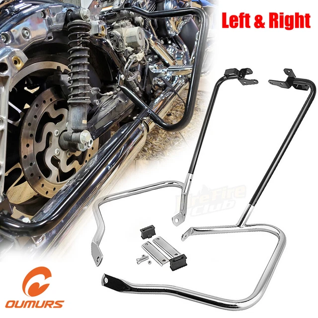 SADDLEBAG BRACKET GUARD Crash Bars For Harley Touring Street Road Glide