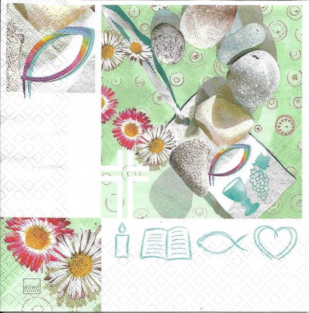 Lot de 4 Serviettes en papier Communion pour Decoupage Collage Decopatch