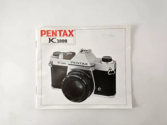 Original Vintage PENTAX K1000 Film Camera Instruction Manual / User Guide CLEAN!
