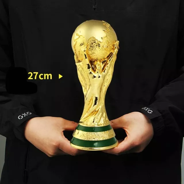 Trofeo campeón de fútbol de la Copa Mundial 2022 réplica de fanáticos recuerdos regalos para fanáticos hombres 3