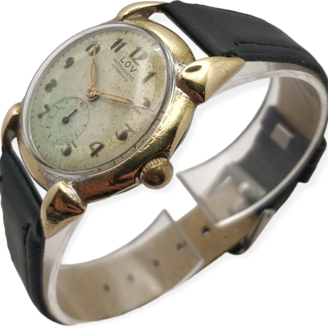 Montre Vintage Mécanique Des Années 50 - 33mm - Pièce Unique Sans Marque - Remontage Manuel