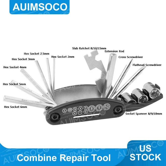15-in-1 Motorcycle Repair Tool Bike ccessories Allen Key Hex Wrench Screwdriver