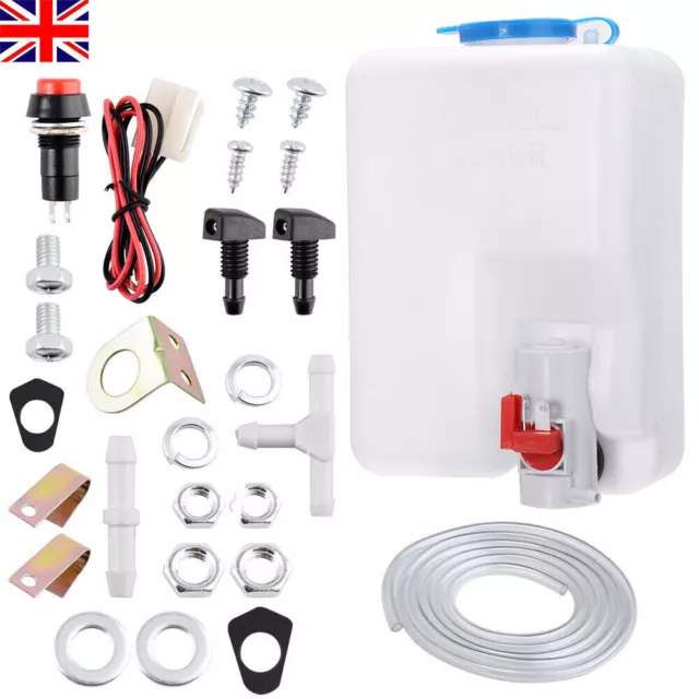 12V Wind Screen Window Washer Windscreen Wash with 1.2L Bottle Pump CAR CLASSIC