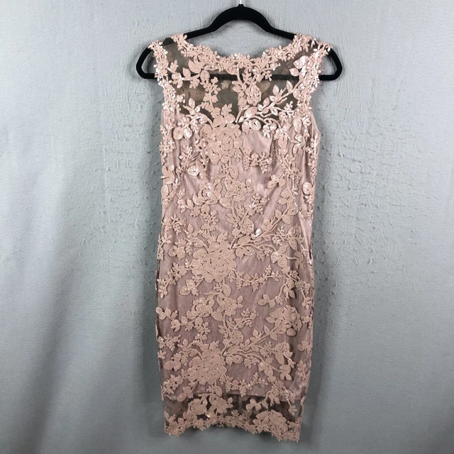Tadashi Shoji Dress Womens 6 Dusty Rose Jacinta Sequin Embroidered MOB Wedding Tadashi Shoji Dress Womens 6 Dusty Rose Jacinta Sequin Embroidered MOB Wedding