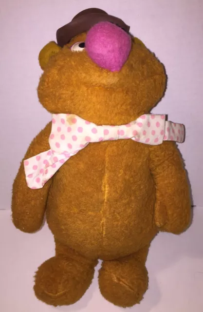 The Muppets Fozzie Bear Fisher Price #851 Muppet Doll Plush 1976 14" Jim Henson