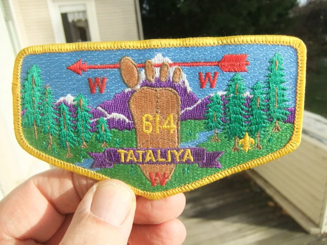 Tataliya 614 BSA Flap Patch 1990s Order of The Arrow Grand Columbia Council Yaki