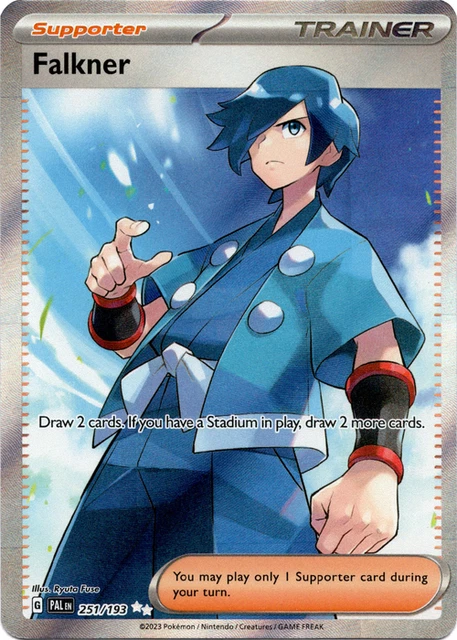 Falkner Full Art Trainer 251/193 Scarlet & Violet Paldea Evolved Pokemon Card NM