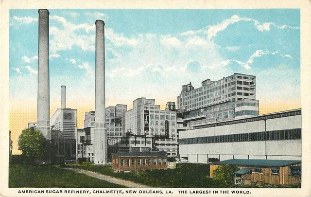 c1920 American Sugar Refinery, Chalmette, New Orleans, Louisiana Postcard