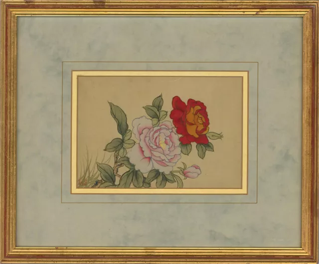 Mid 20th Century Watercolour - Chinese Roses