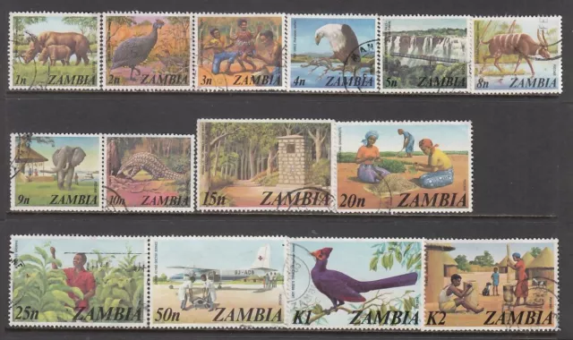 Zambia - Definitives Issue (Set Used) 1975 (CV $31)