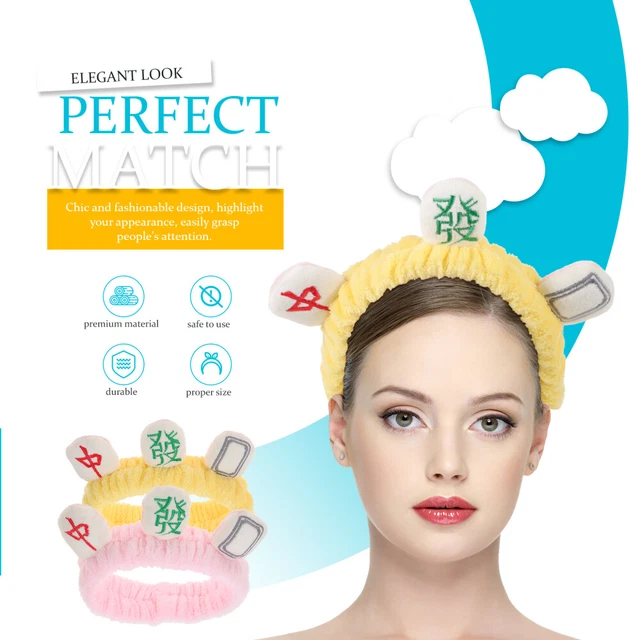 2 Pcs Gesichtshaarband Mahjong-Partyartikel Haarschmuck Schal 2