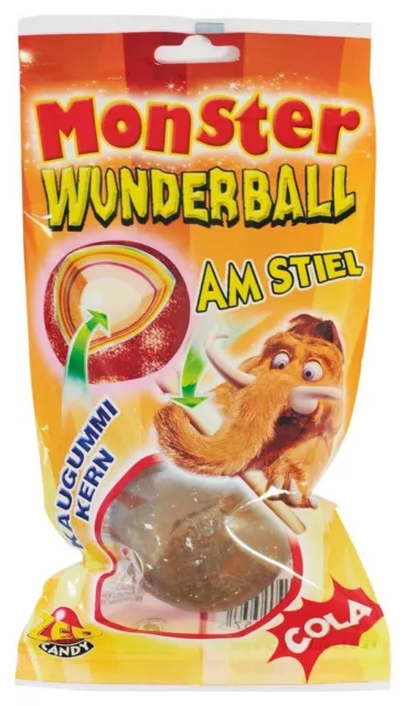 Zed Monster Wunderball Cola Sucette Am Manche Avec Gomme Kern 80g