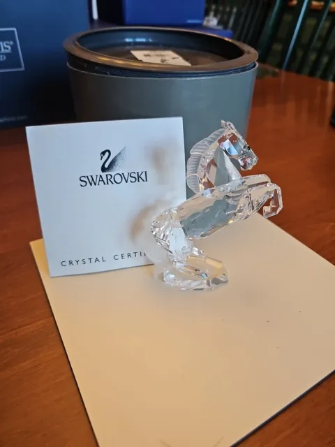 Swarovski Crystal White Stallion Horse Figurine w/Box