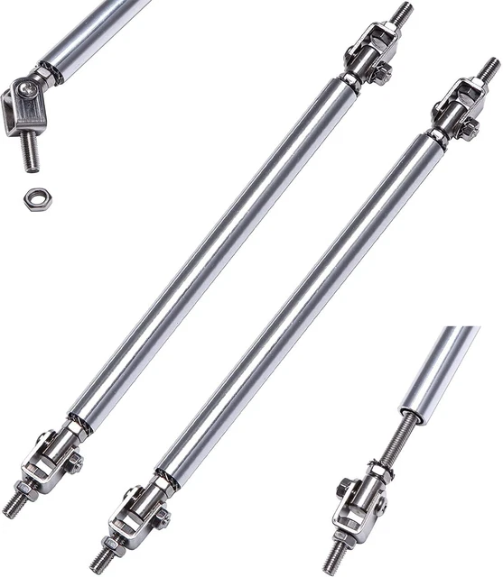 2X For Universal car Adjustable Front Bumper Splitter Strut Rod  Support Spoiler