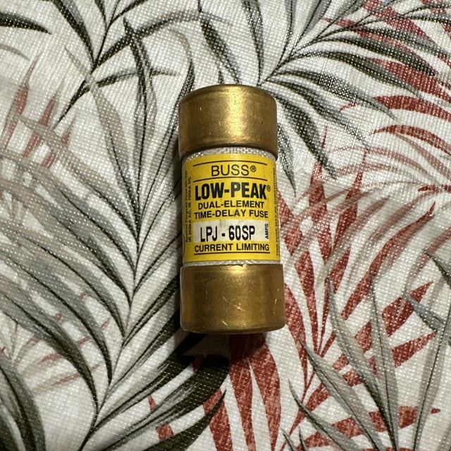 BUSSMAN LPJ-60SP 60Amp 600Vac Low Peak Class J Fuse JTD-60 AJT60 1PC