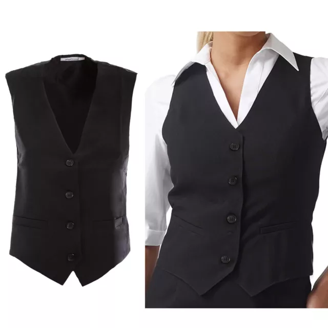 Gilet donna smanicato lavoro business elegante cameriera ristorante TOOCOOL 439