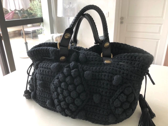 Sac Cabas Gérard Darel Portobello - Cuir Noir Vintage, Série Westbourne - Occasion Très Bon état