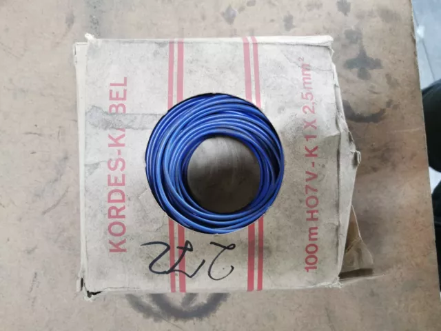 Kordes Kabel Type H07V-K 1x2,5 blau ca.82m