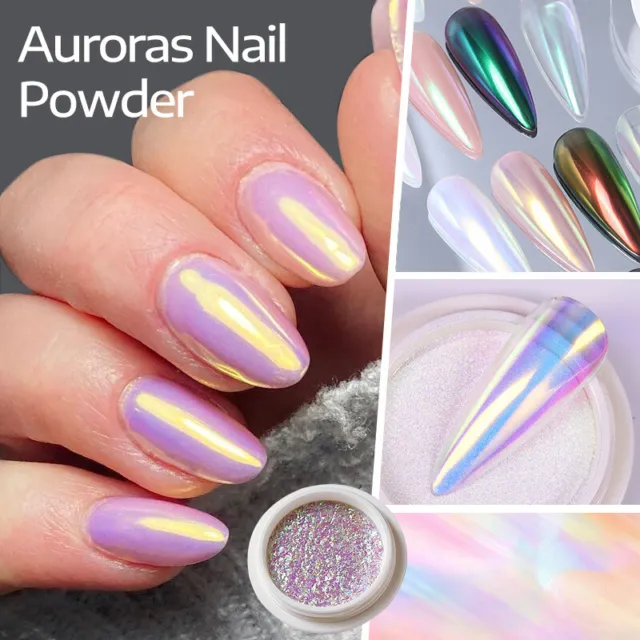 Specchio unghie multicolore polvere nail art decorazione unghie perla polvere unghie [