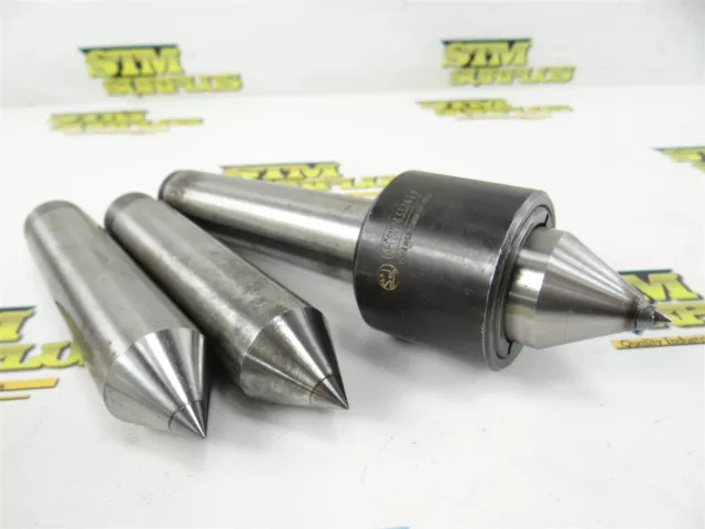 Skoda Lathe Live Center 4Mt #4-Csn243324 + Two Carbide Tipped 4Mt Dead Centers Skoda Lathe Live Center 4Mt #4-Csn243324 + Two Carbide Tipped 4Mt Dead Centers