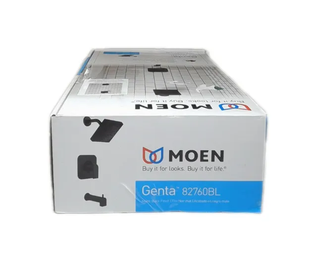 MOEN Genta Single-Handle 1-Spray Tub + Shower Faucet Matte Black Valve Included