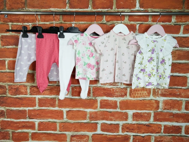 Baby Girl Bundle Age 3-6 Months M/Care Next Mng Etc Dress Leggings T-Shirt  68Cm