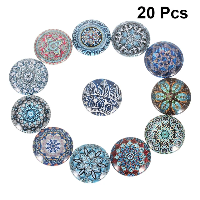 Round Dome Cabochons 20 STÜCKE Schmuck Zubehör Runde Glasaufkleber Nationalen St