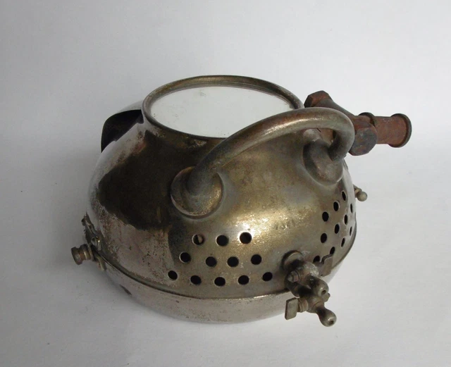 RARE PHARE FEU arrière rouge à acétylène, moto, cyclo, vélo EUR 40,00