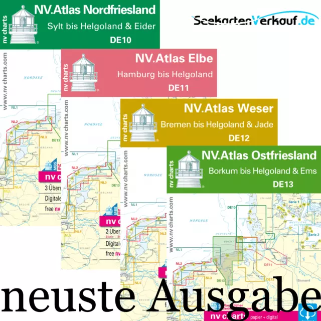 Seekarten Nordsee NV-Verlag aktuelle Ausgabe 2024 neue Sportbootkarten Kombipack