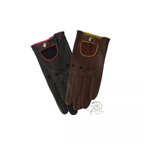 Ladies Leather Driving Gloves Soft Nappa Leather