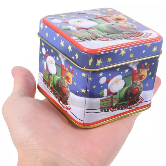 5 Pcs Tinplate Candy Boxes Christmas Gift Thank-you+gifts Metal Jar Tins 3