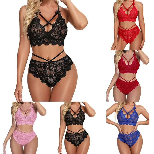 Ensemble de soutien-gorge et string en dentelle sexy pour femmes vêtements de n