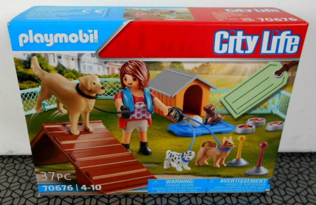 PLAYMOBIL 70676 Set cadeau Educatrice et chiens- City Life- La