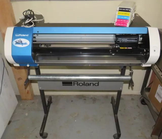 Roland BN20 BN-20 Full Color Printer with Stand, For Parts Or Repair Not Working